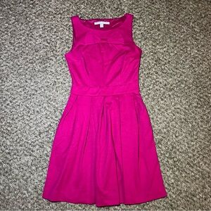 Lauren Conrad Size 2 Women’s Bow Fit N Flare Pink Dress Pockets